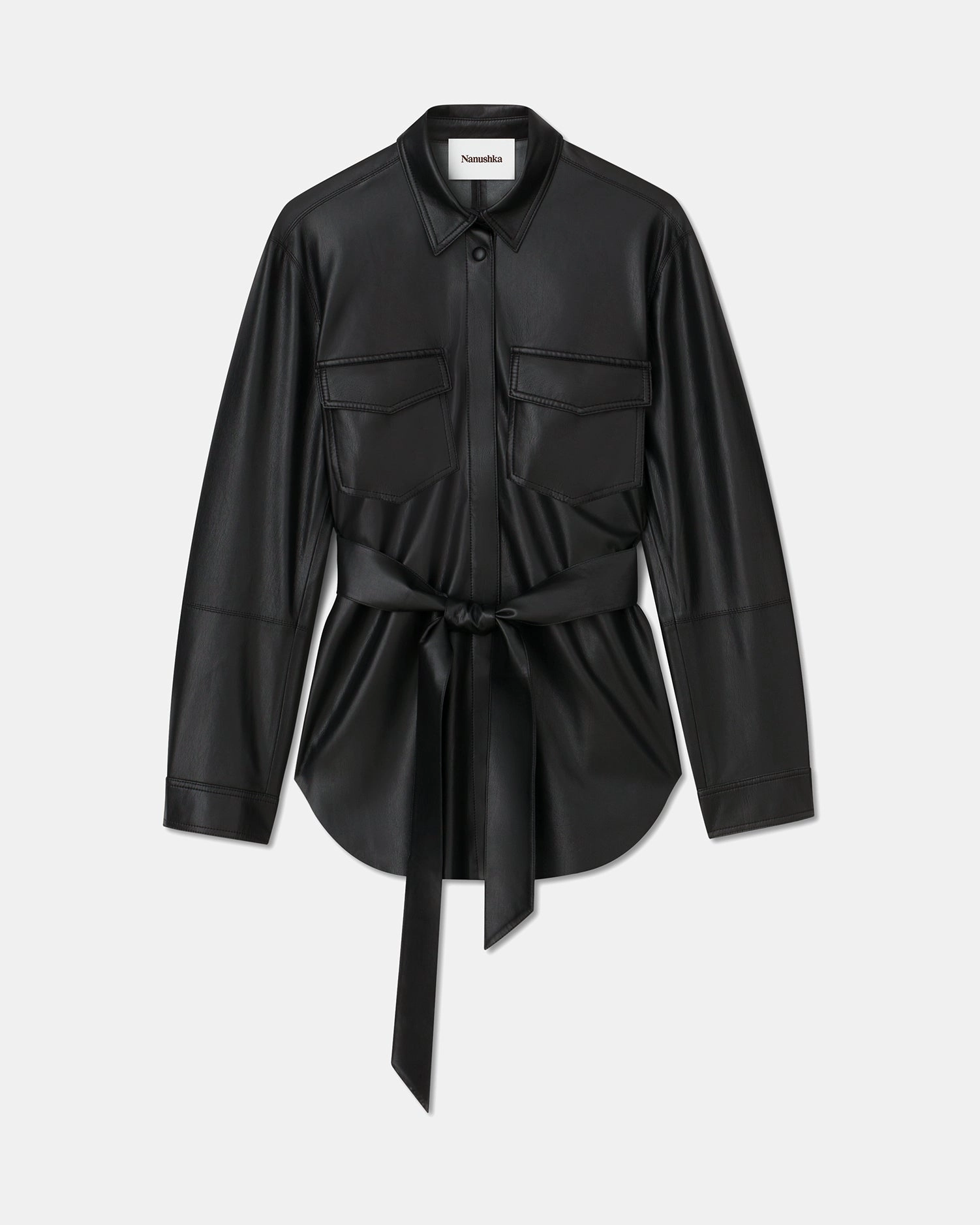 Artha - Okobor? Alt-Leather Shirt - Black Comfort Wear Active Wear