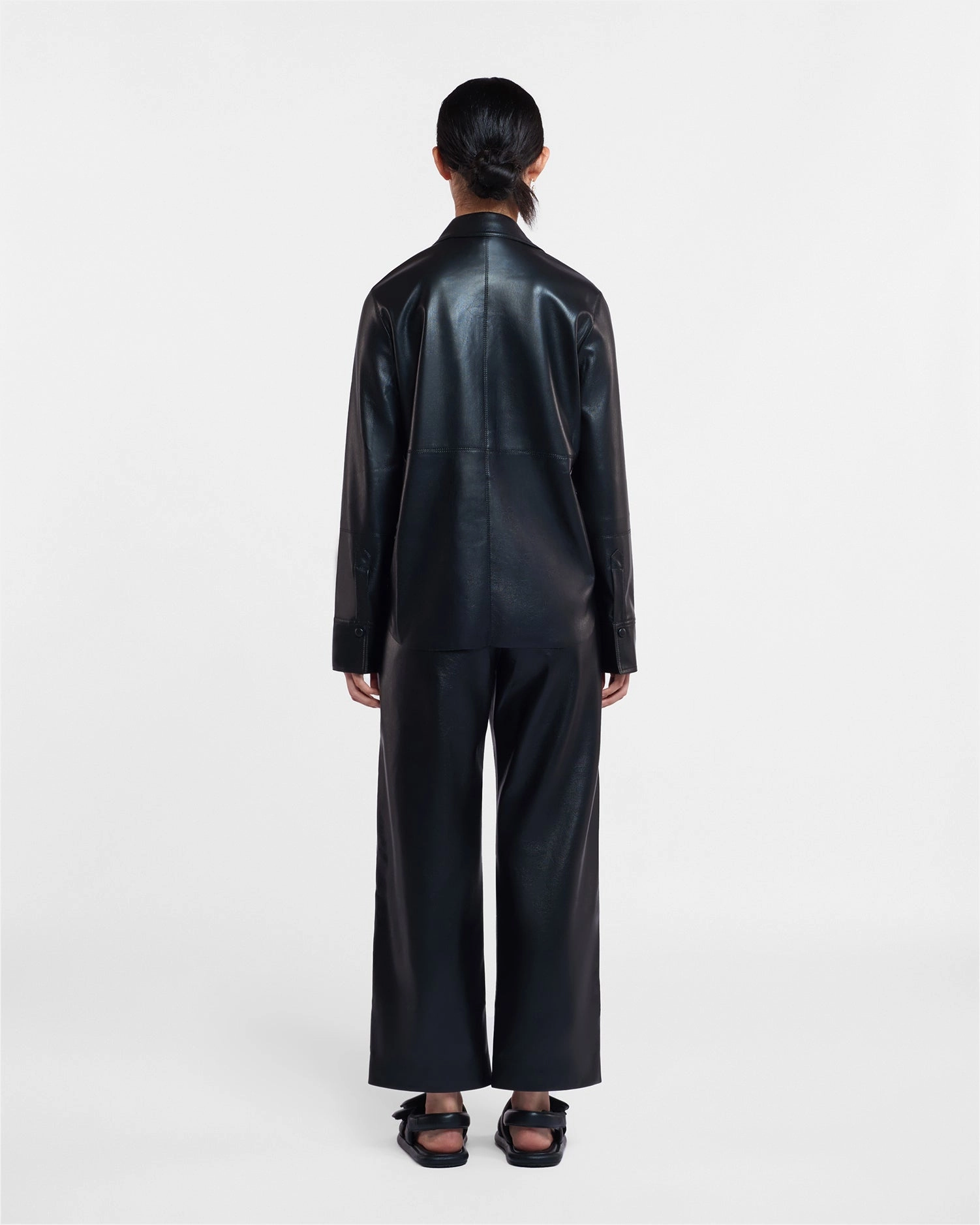 Naum - Okobor? Alt-Leather Shirt - Black Winter Layering