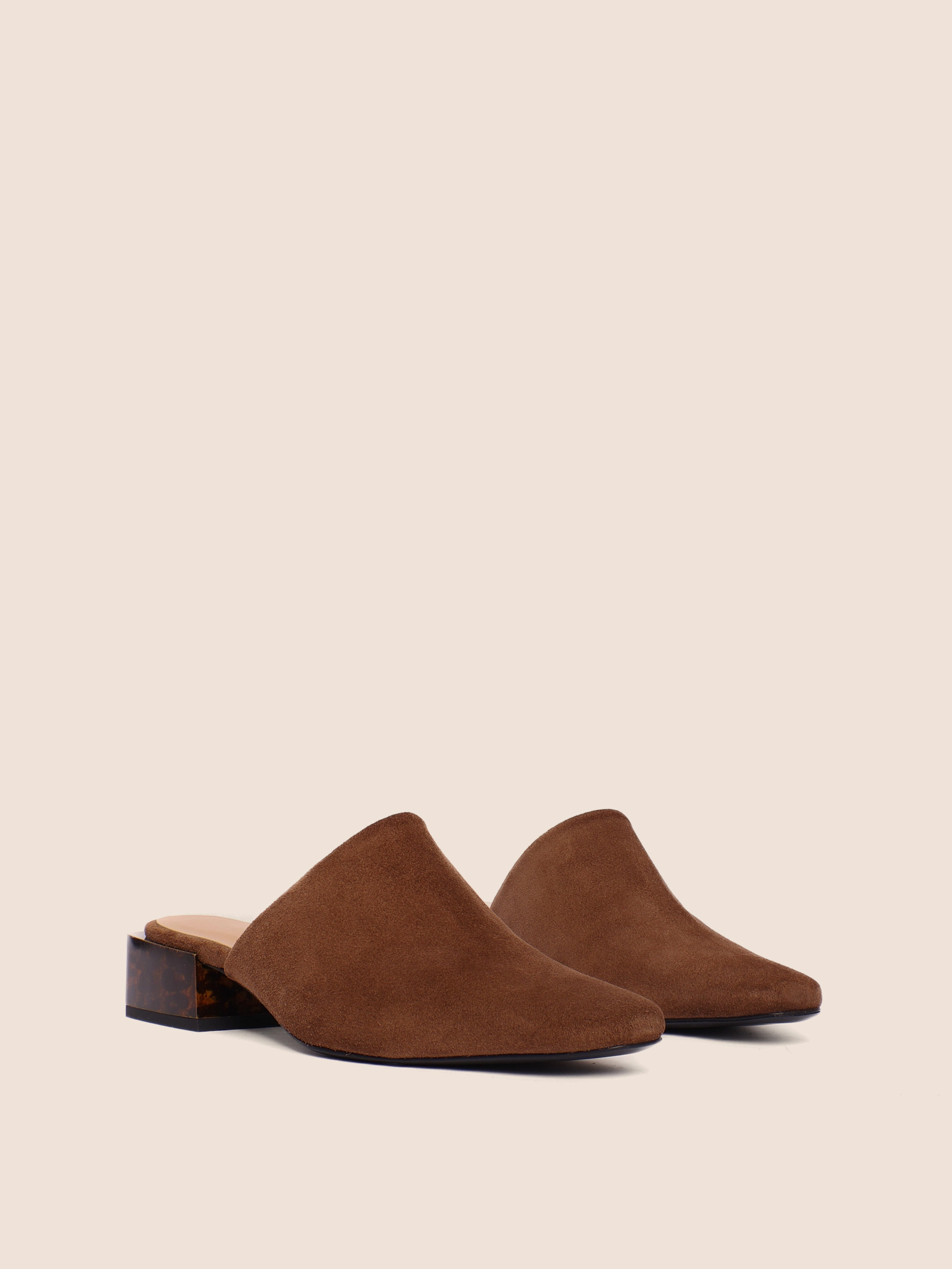 Navio Tan Suede Mule Elegant Soft Leather