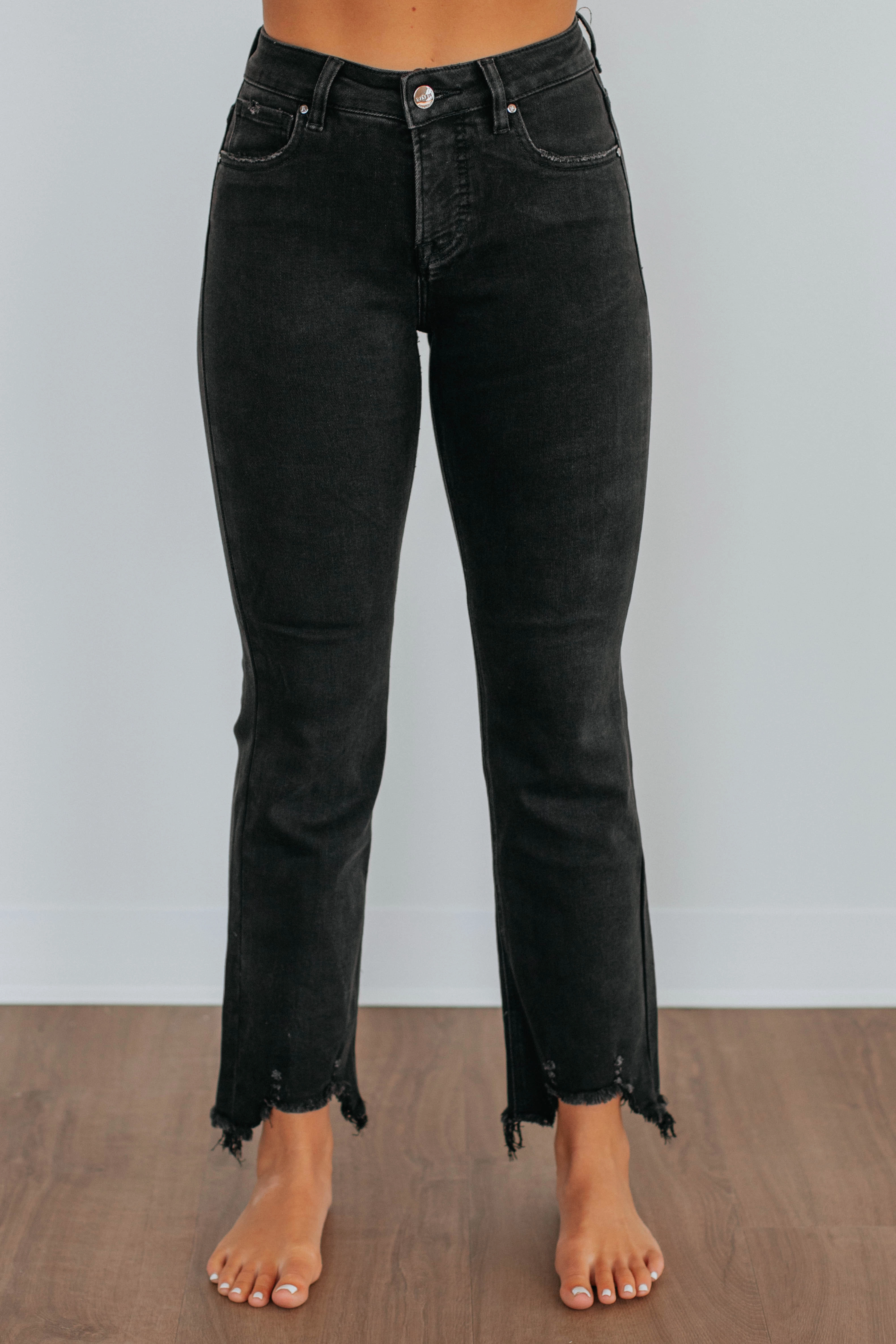 Wrinkle Free Fabric Treatment Shopping Day Vibrant Office Wear Neona Risen Jeans - Vintage Black