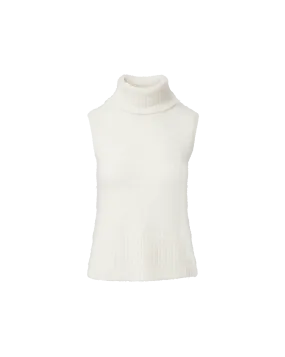 Mazzy Brushed Cashmere Sleeveless Sweater Warm Comfort