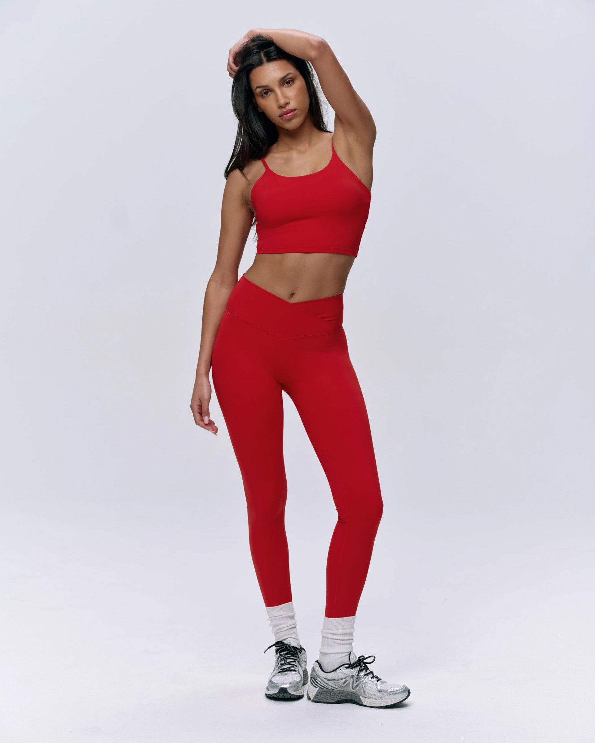 Smooth Waist Daily Comfort Ultimate Wrap Over Legging - Classic Red