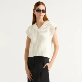 Nicola Organic Cotton Sweater Vest Oversized Silhouette