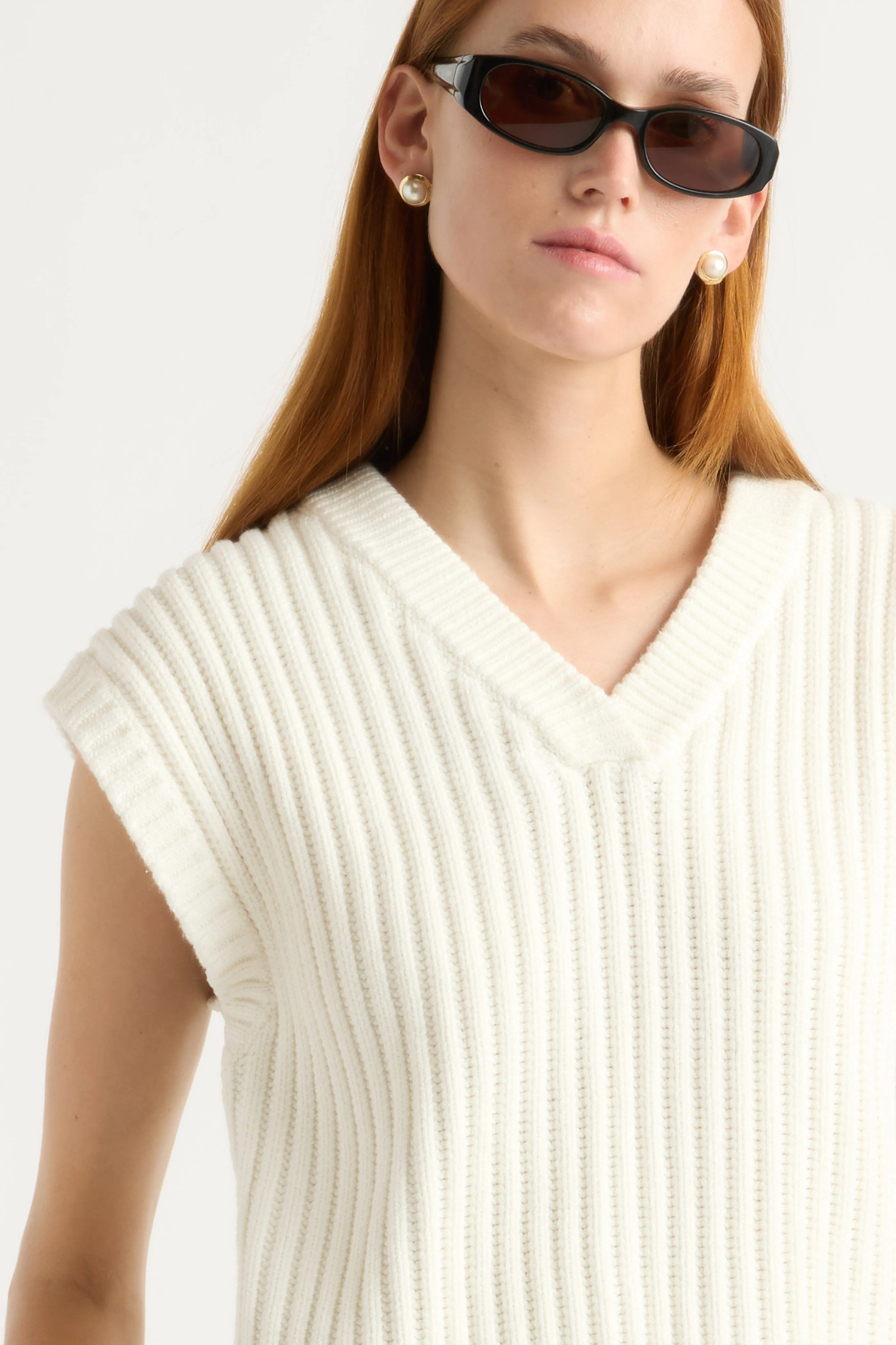 Breathable Knit Wear Nicola Organic Cotton Sweater Vest