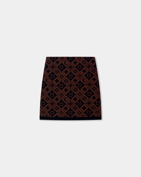 Editorial Look Elze - Knitted Mini Skirt - Symbol Tile Mahogany