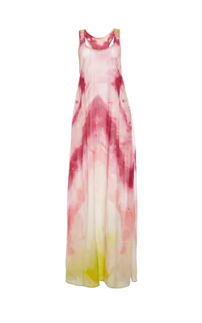 Niki Dress in Multi Tie Dye Cashmere Flattering Look Wear City Layers