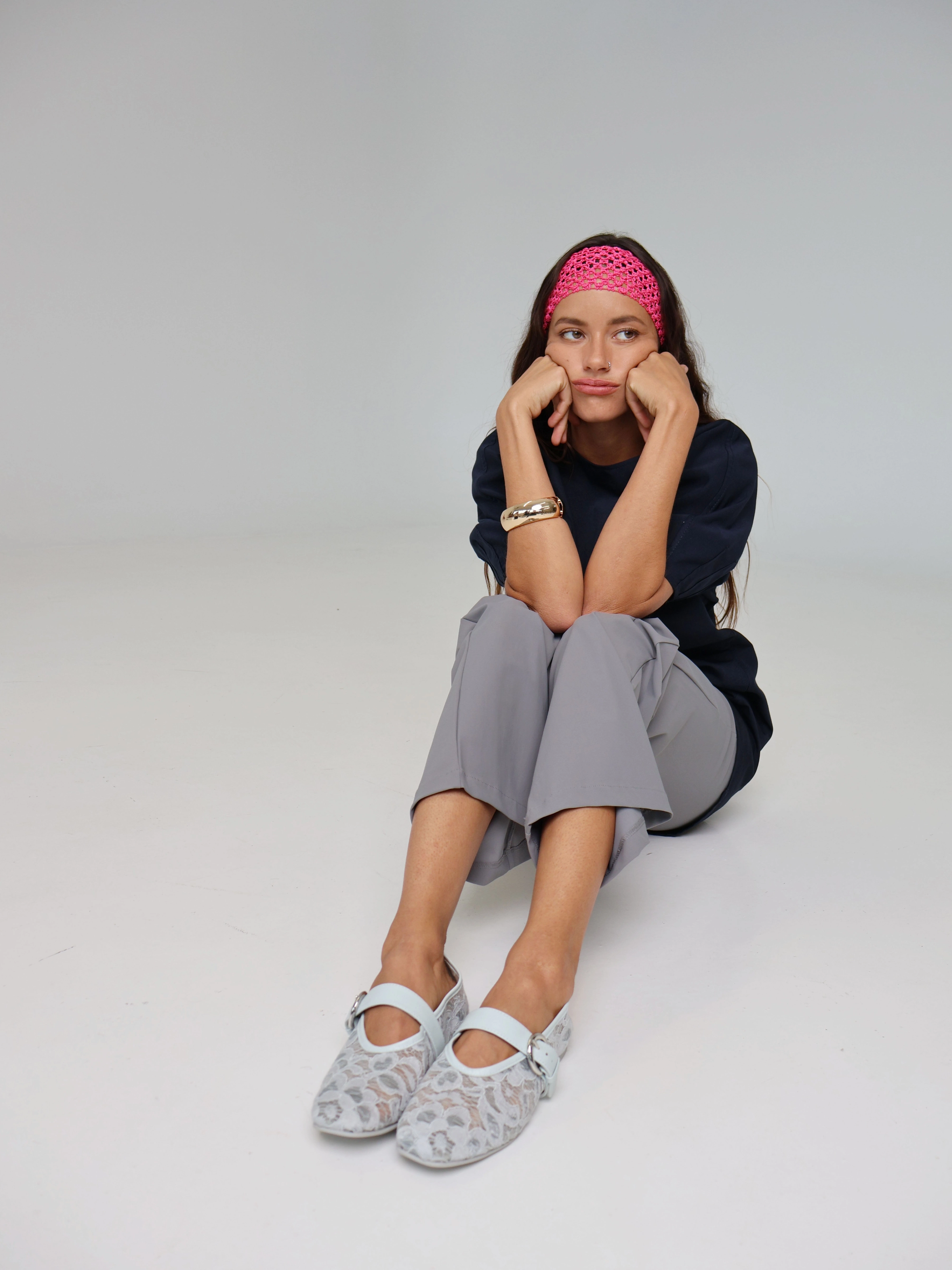 Aveiro Blue Lace Ballerina Durable Cushion