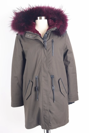 Eco Friendly Construction Fur Lined Parka
