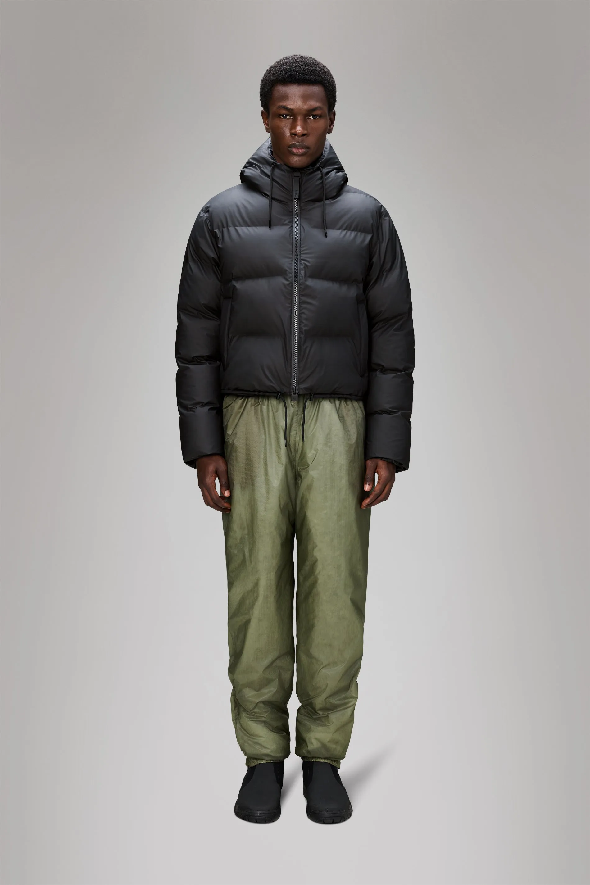 Soft Touch Windproof Design Alta Short Puffer Jacket