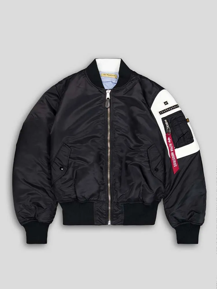 Wind Resistant ALPHA X UNDERCOVER THE SHEPHERD MA-1 BOMBER JACKET