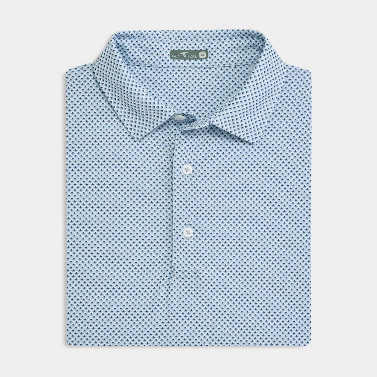 Sky Prismatic Printed Performance Polo Fit For Comfort Quick Drying