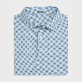 Sky Prismatic Printed Performance Polo Fit For Comfort Quick Drying