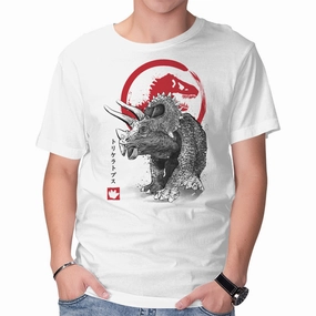 Triceratops Sumi-E Printed design
