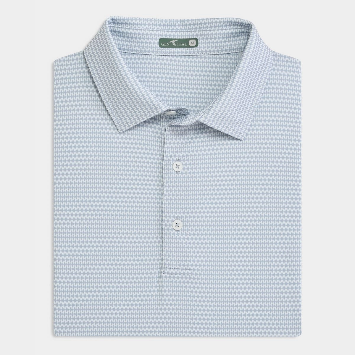 athletic style Argyle Geo Printed Performance Polo