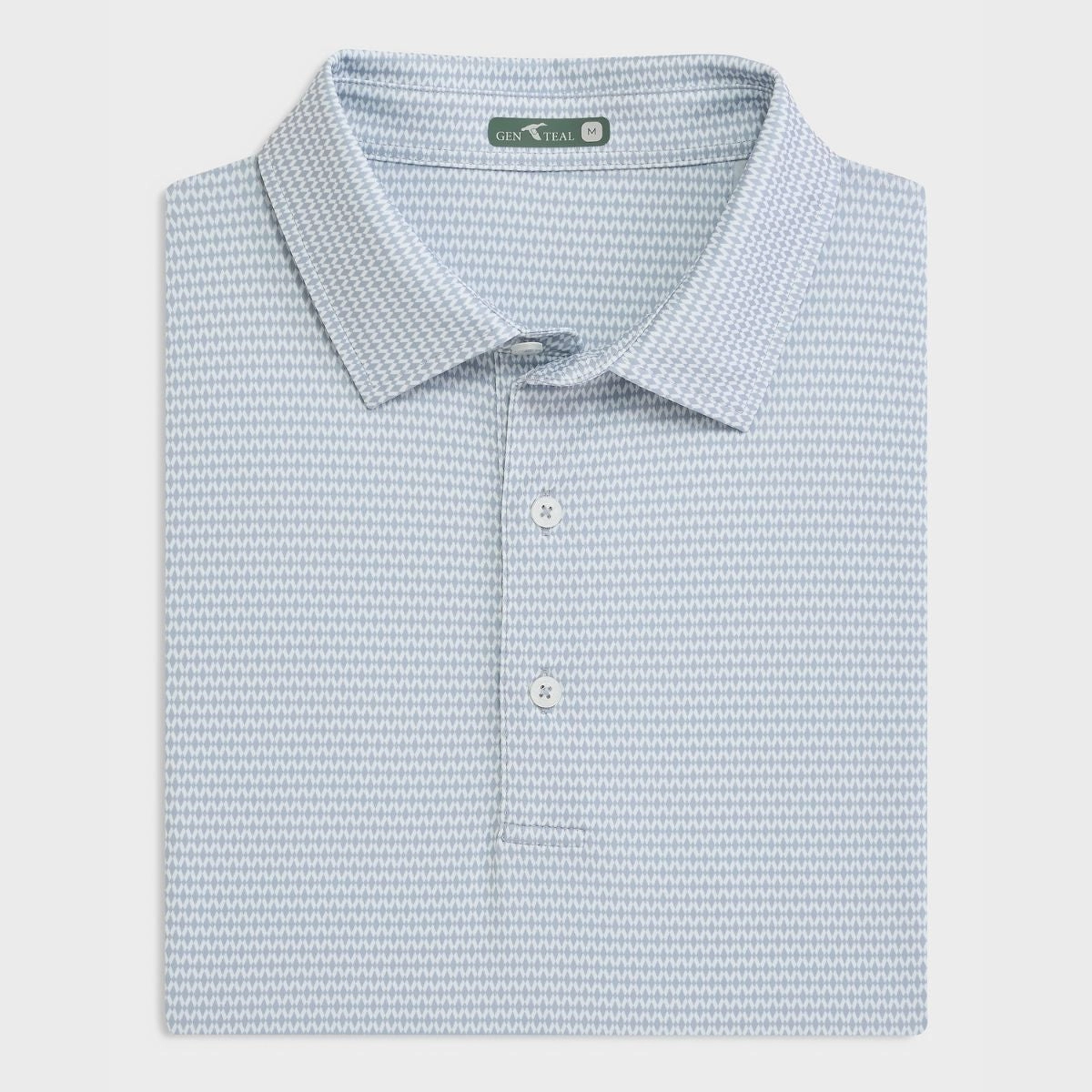 Comfy Design Argyle Geo Printed Performance Polo