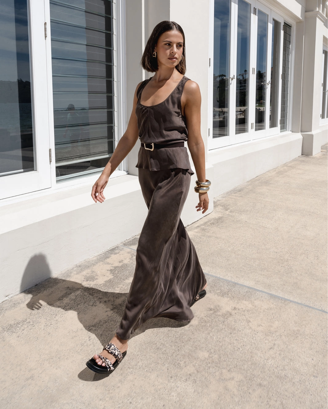 NOVIE - LEOPARD SATIN Weekend Walk Weather Resistant Material