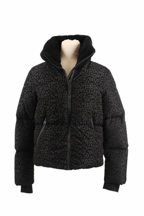 Leopard Print Down Puffer Jacket Smart Casual