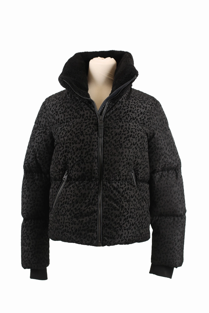 Leopard Print Down Puffer Jacket Smart Casual