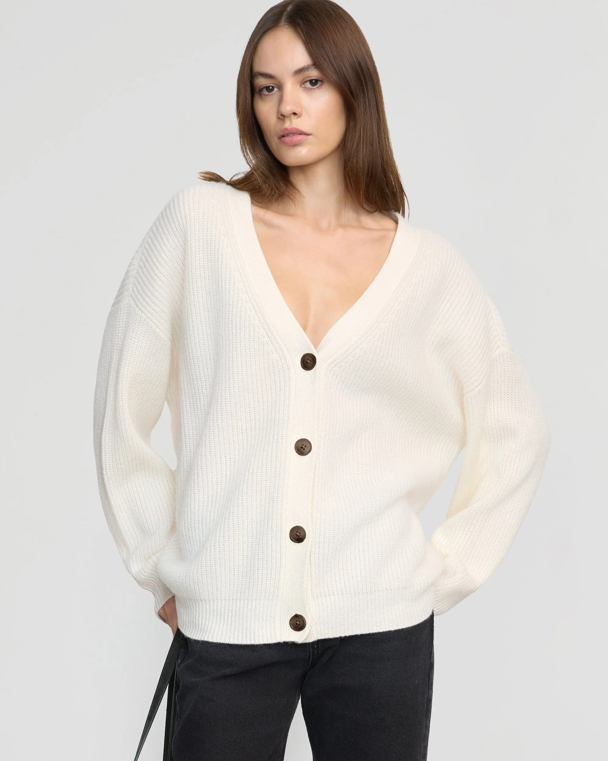 Perfect for Layering Ola Oversized Cashmere Cardigan