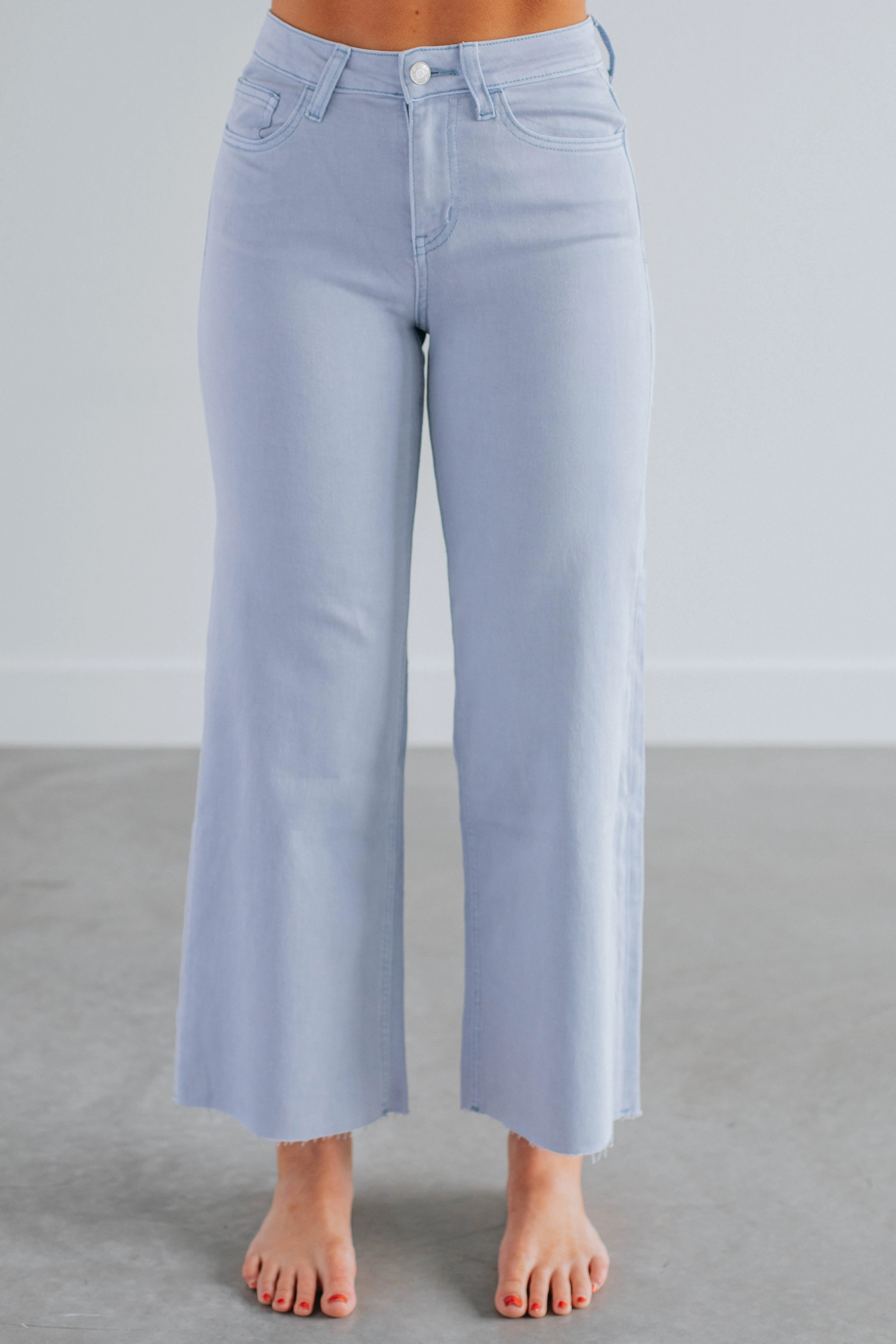 Popular Style Olivia Vervet Jeans - Powder Blue
