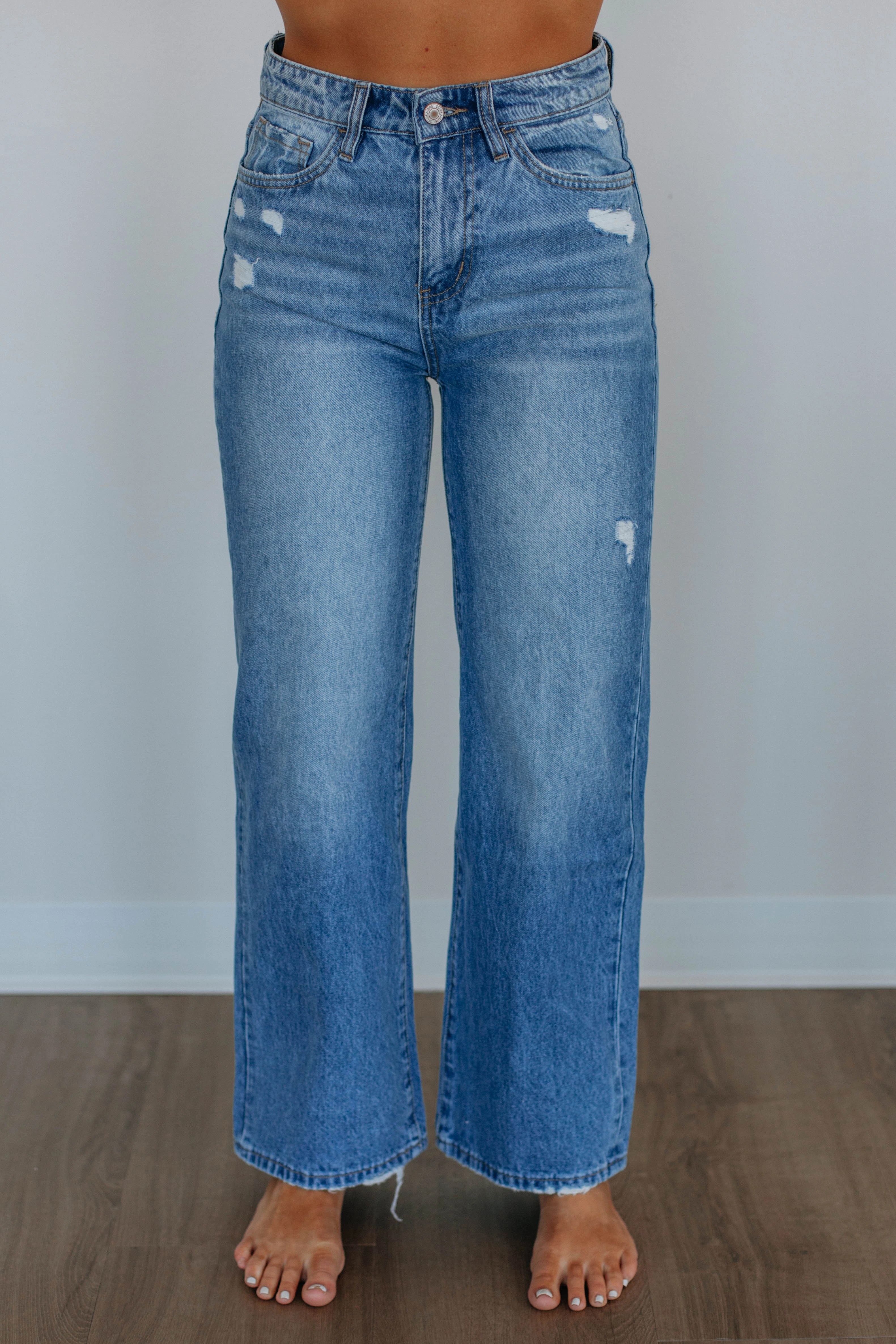 Date Night Casual Friday Stone Wash Finish Olivia Vervet Jeans - Restored