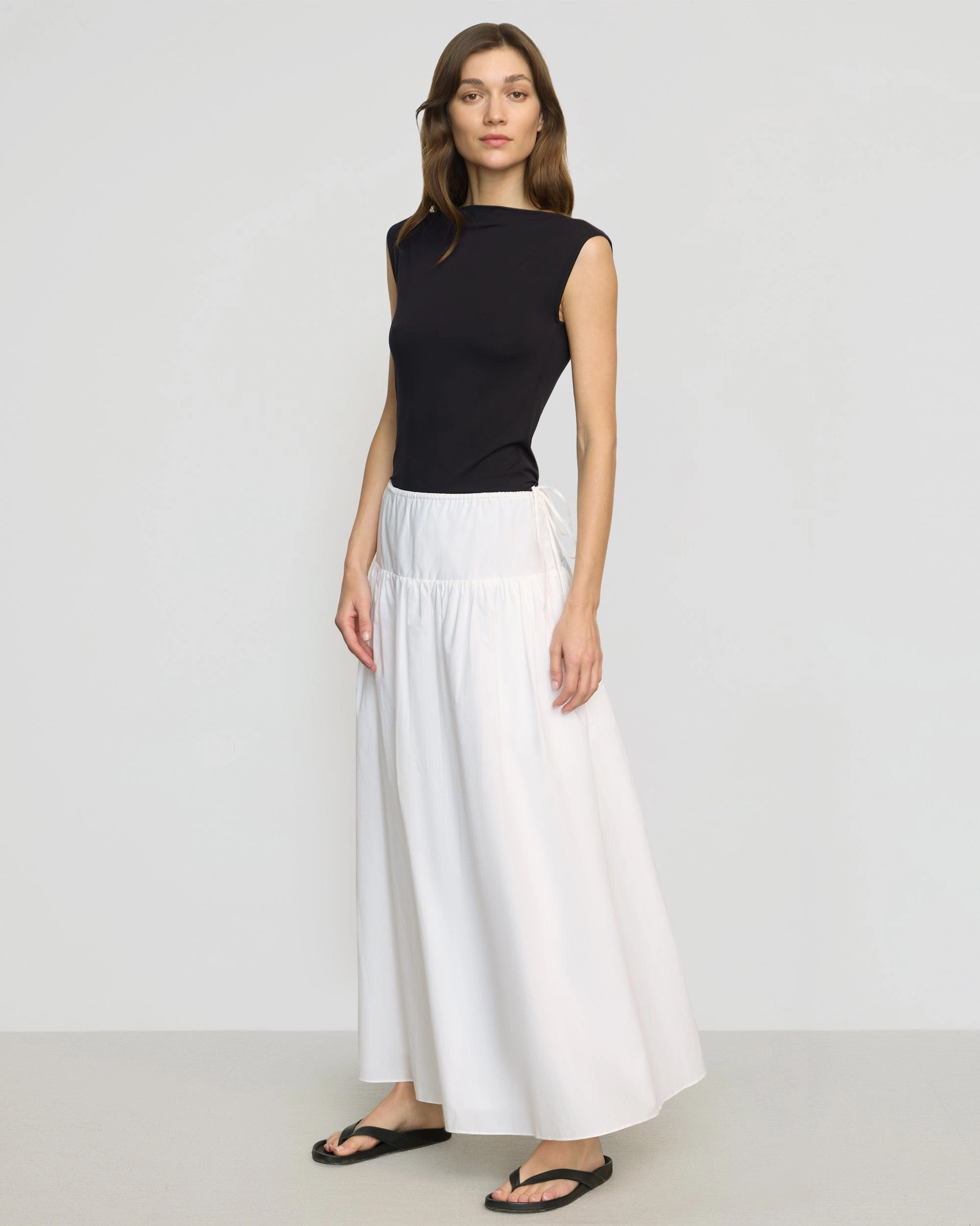 Foldable Design Collector??s Item Bao Organic Cotton Drop-Waist Skirt