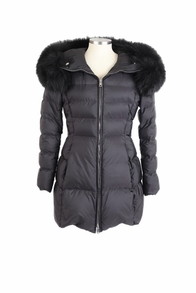 Quilted Down Puffer Coat W/ Fur Warmth Without Bulk