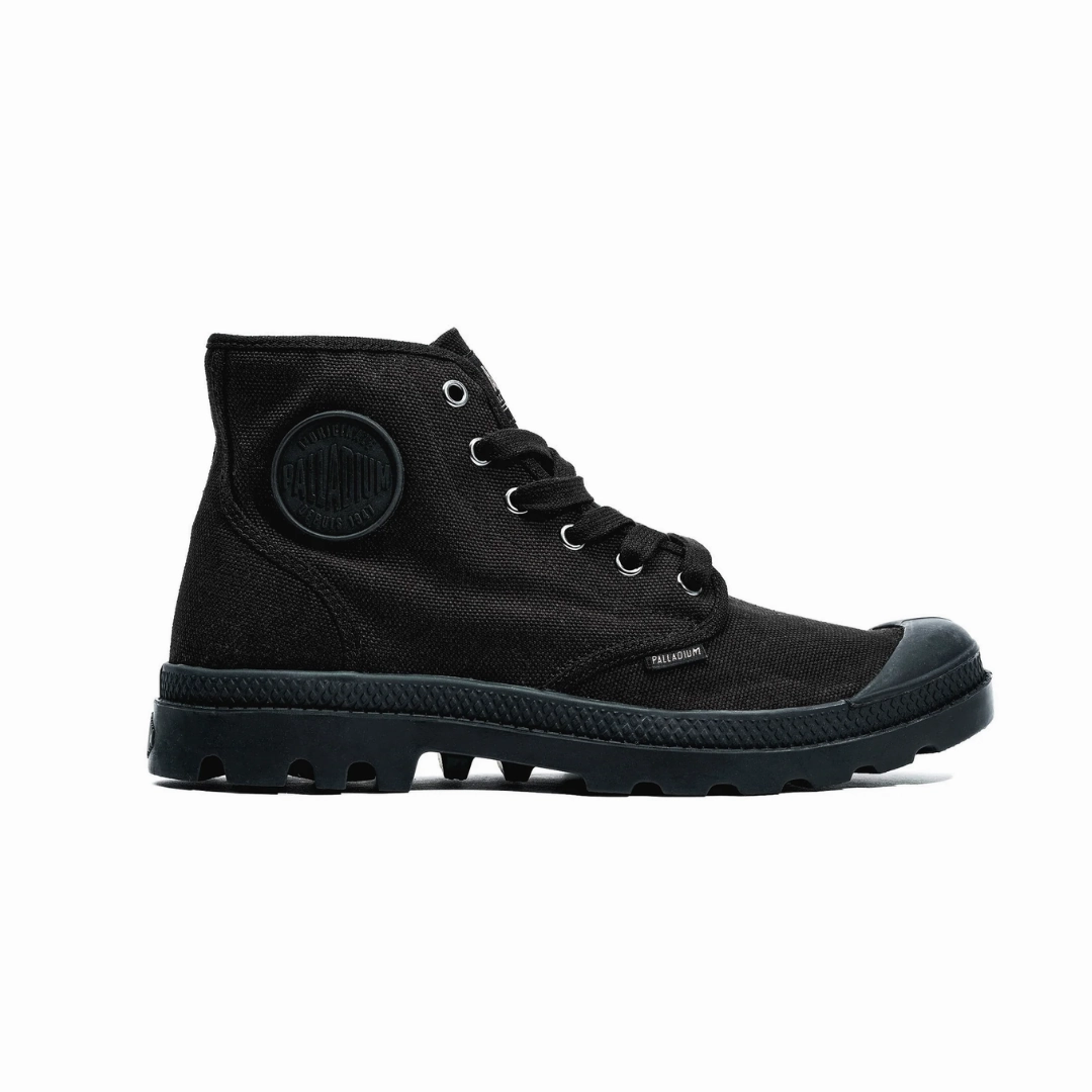 Reinforced Form Night Travel Pampa Hi Boot in Black from Palladium