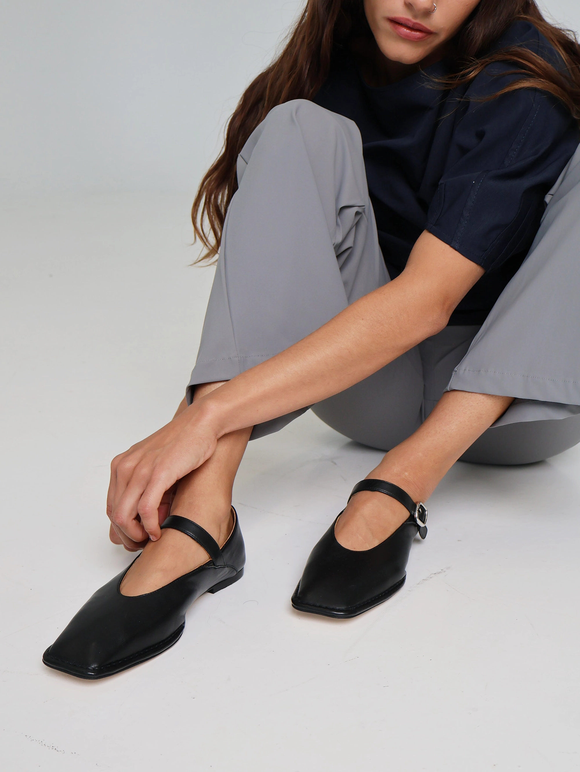 Food Night Lightweight Footwear Osuna Black Ballerina