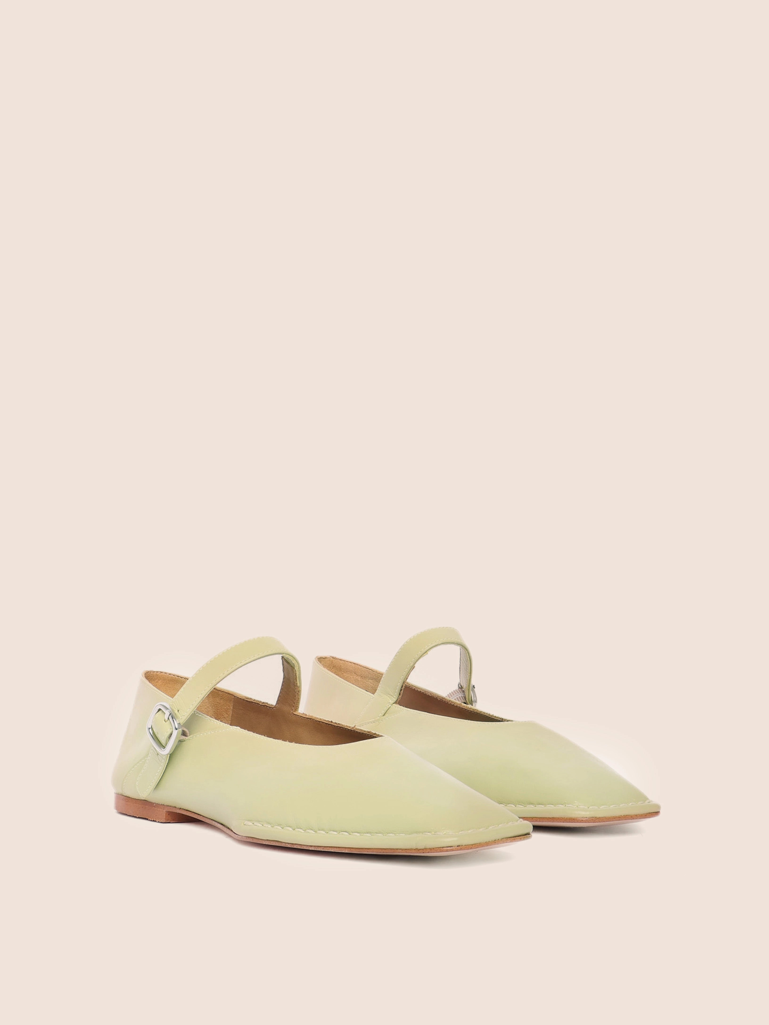 Osuna Pistachio Ballerina Cozy Walking Flats