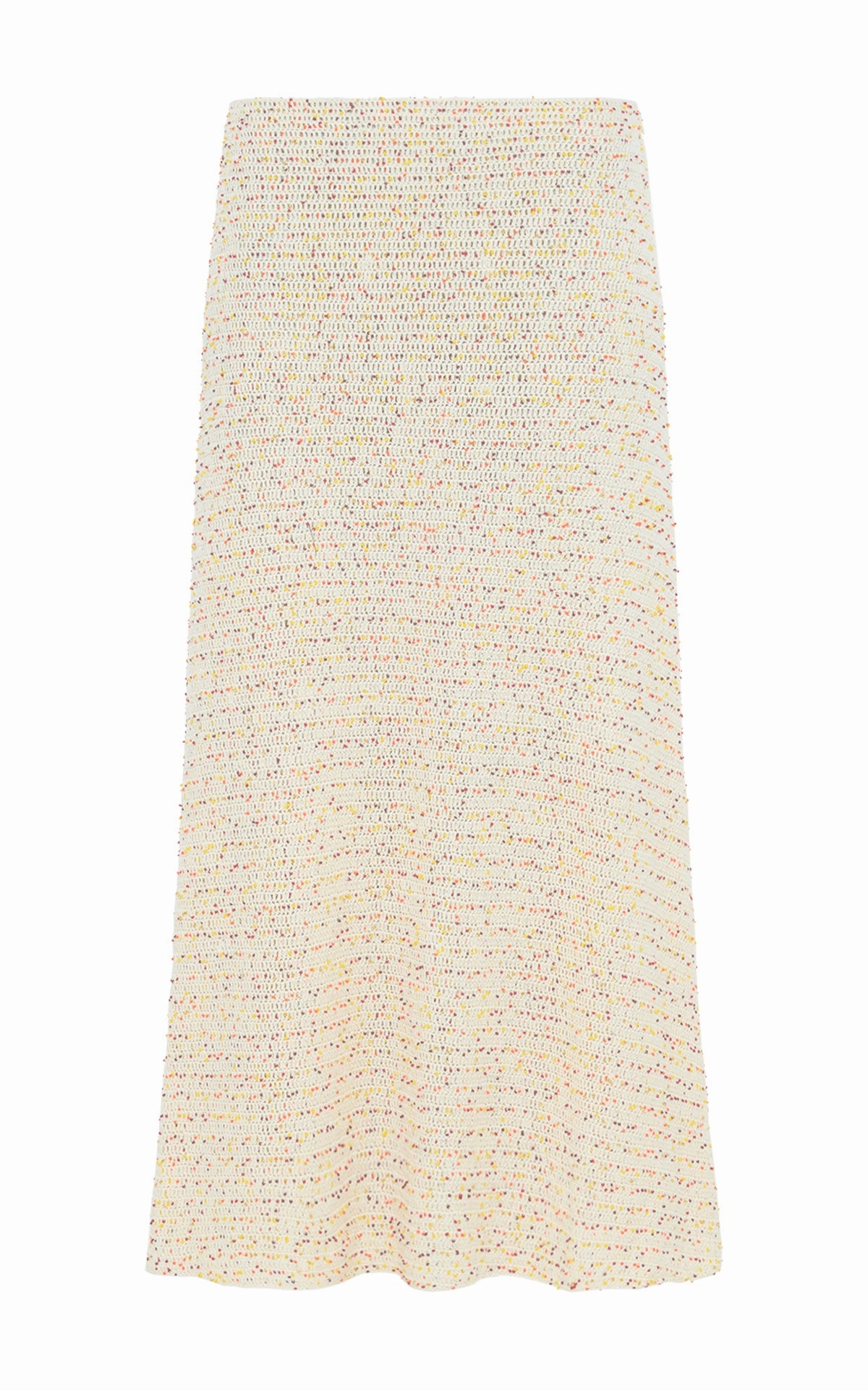 Pan Knit Maxi Skirt in Ivory Multi Beaded Cashmere All Day Look Sequined Finish