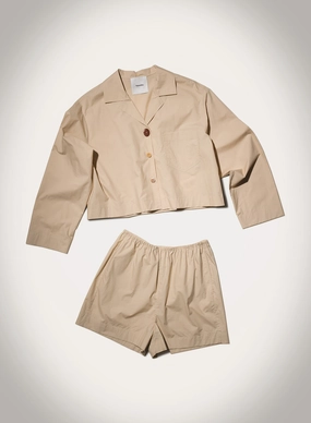 Vally - Light Poplin Shirt - Beige Timeless elegance Refined Aesthetic