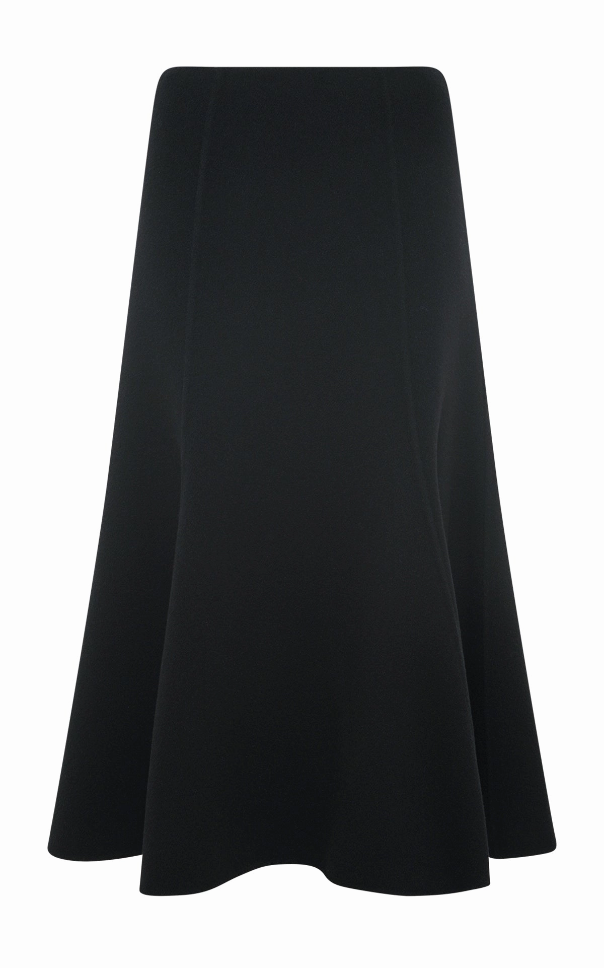 Functional Fashion Stylist Pick Patterson Midi Skirt in Black Double-Face Recycled Cashmere