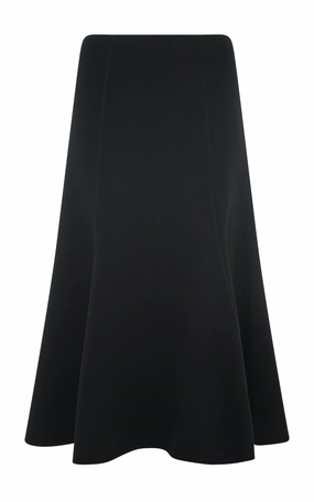 Functional Fashion Stylist Pick Patterson Midi Skirt in Black Double-Face Recycled Cashmere