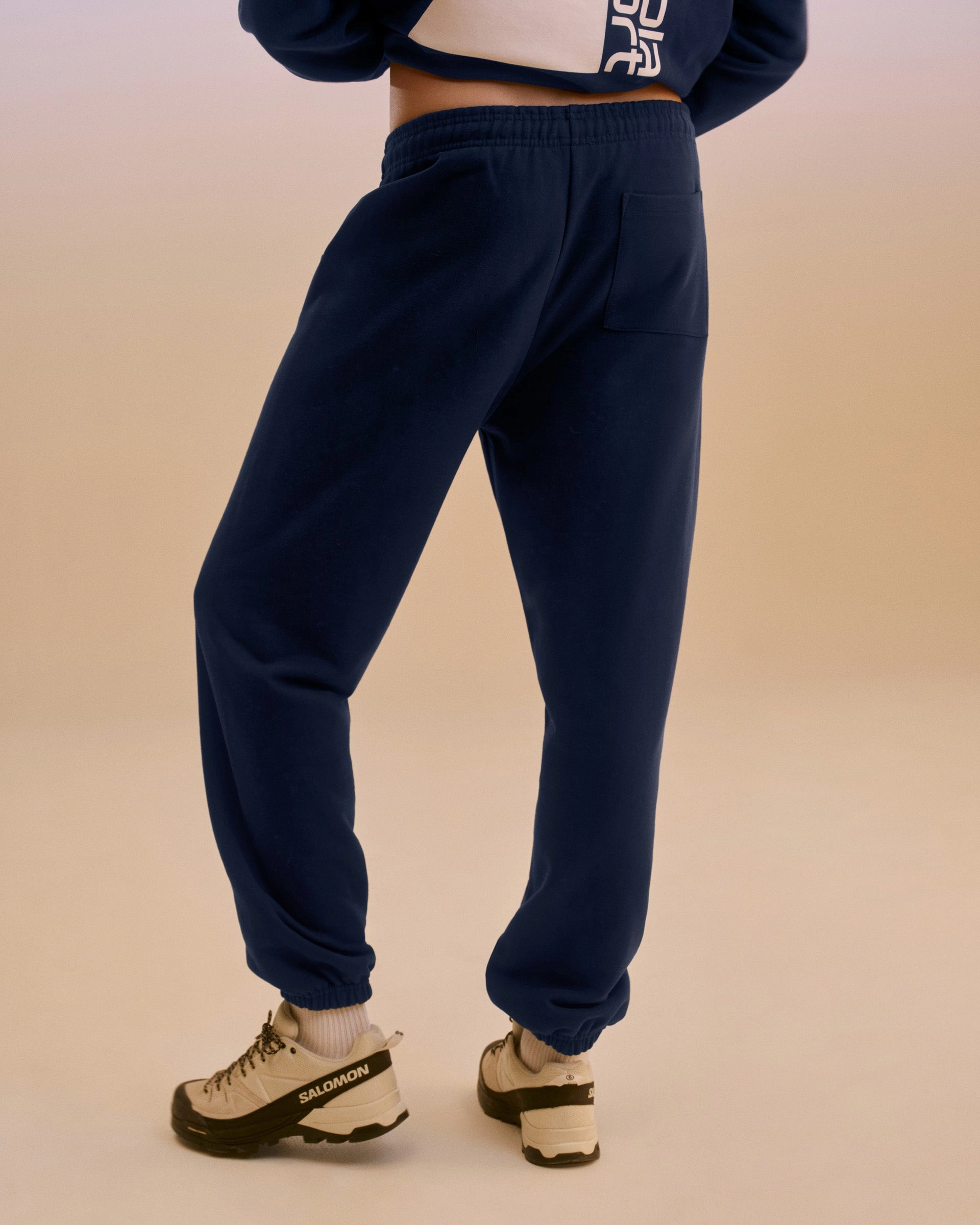 All Purpose Fit Flat Seams Peaks Sweatpants - Navy Blue