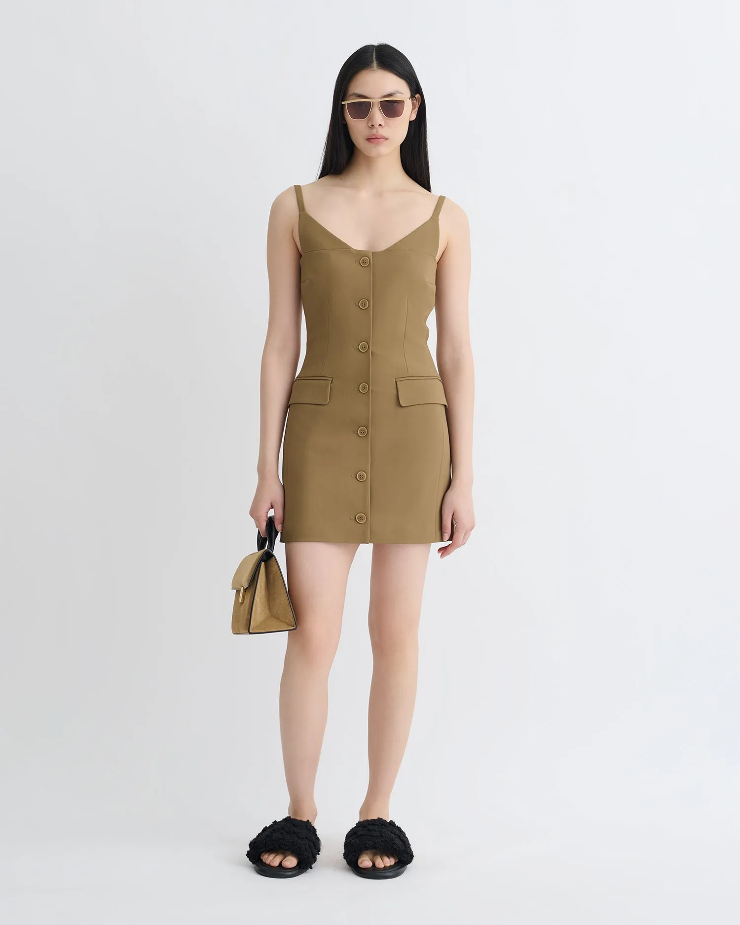 Move Easy Street-Style Peitho - Tailored Mini Dress - Brown