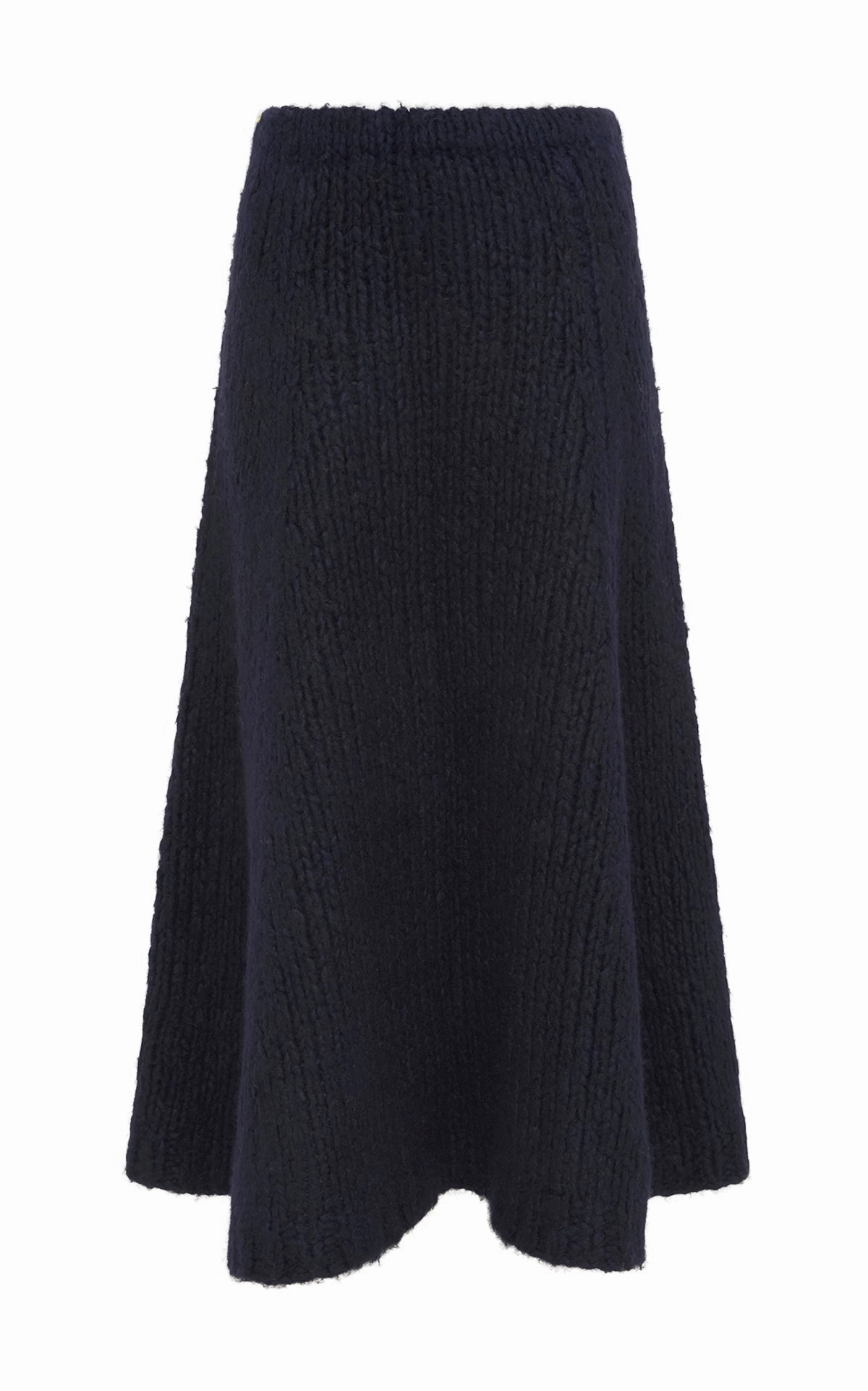 Peres Knit Midi Skirt in Dip Dye Sky Blue Welfat Cashmere Silicone Grip Trim