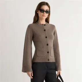 Eames Organic Cotton-Wool Cardigan Relaxed Waist