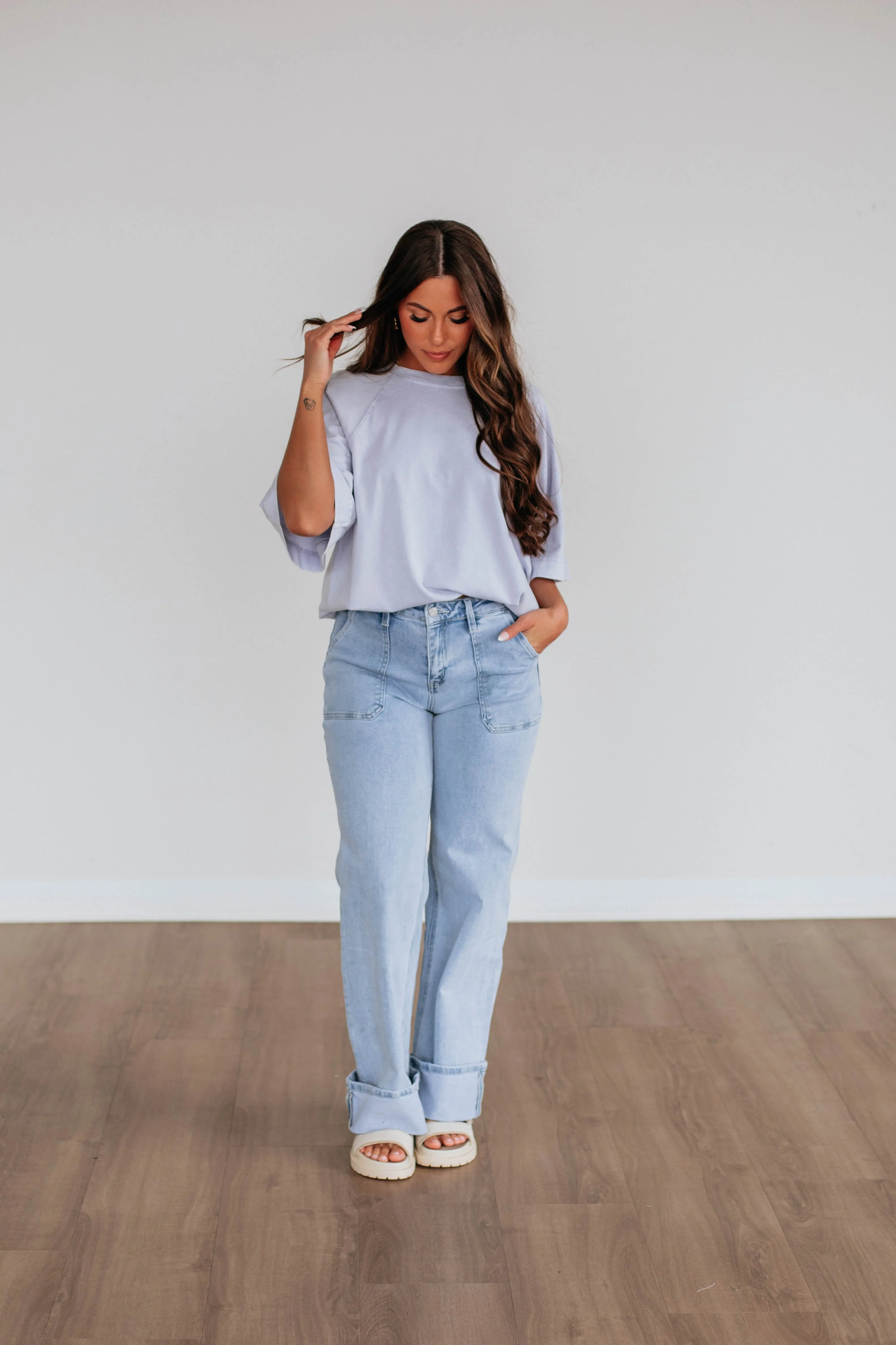 Quick Layer Fit Vintage authenticity Skylen Oversized Tee - Lavender