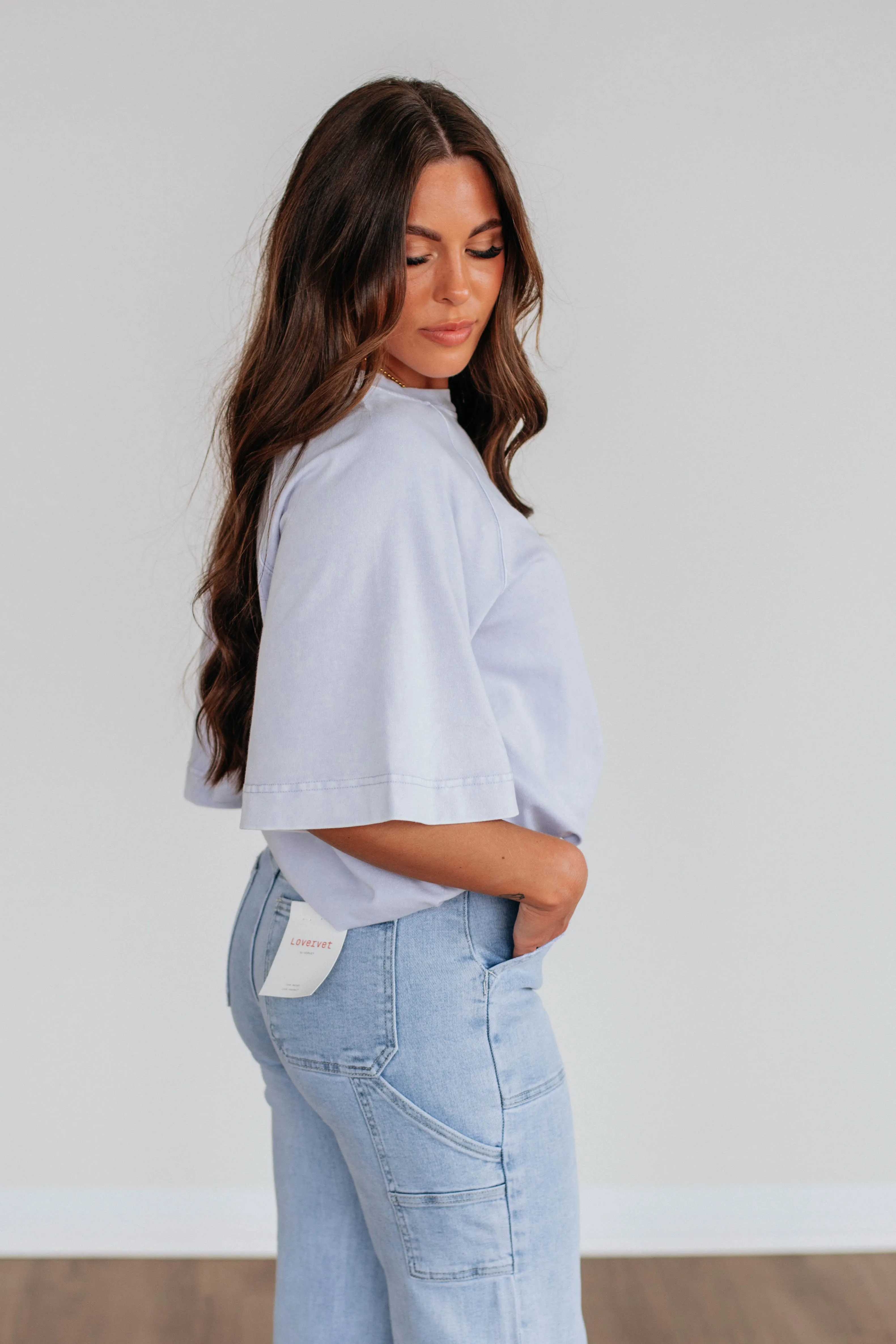 UV protection layer Chill Mode Fit Skylen Oversized Tee - Lavender