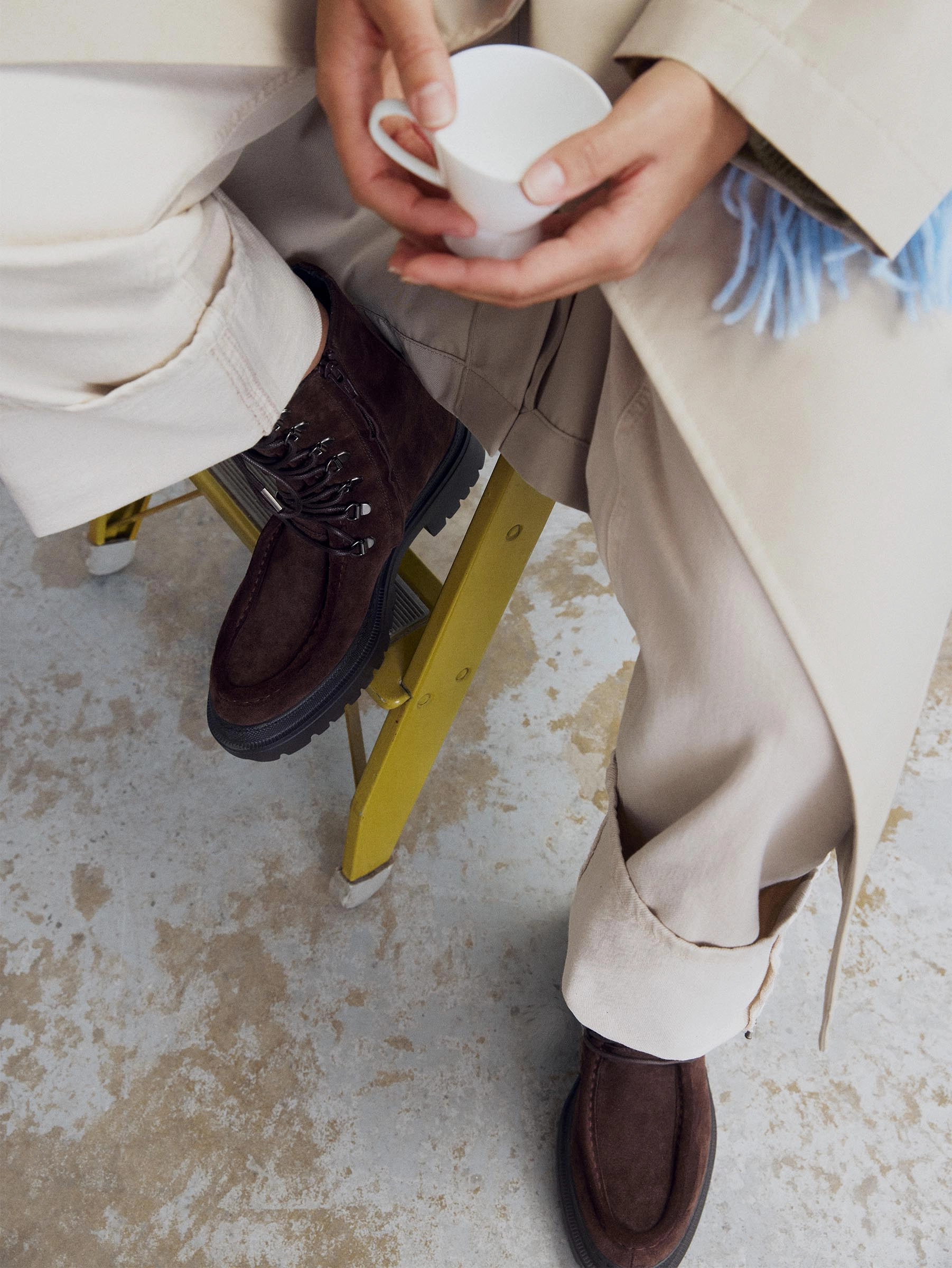 Lorena Brown Suede Unlined Boot Removable Rubber Compound Outsole