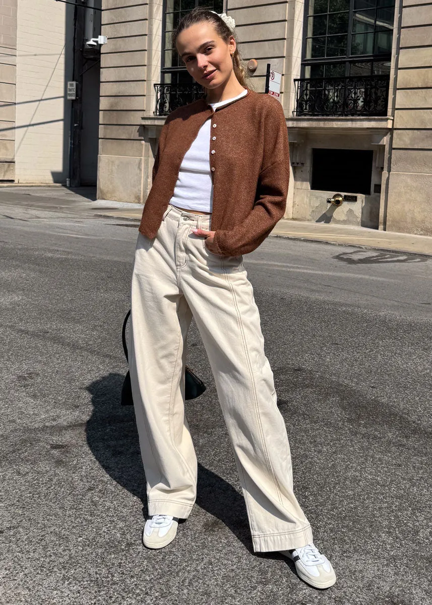 Piper Cardigan - Brown Non Pilling Surface