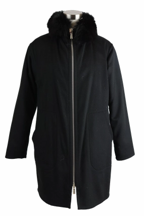 Pirite 2 in 1 Wool-Cashmere Dress Coat W/ Down Insert Multi Pocket System