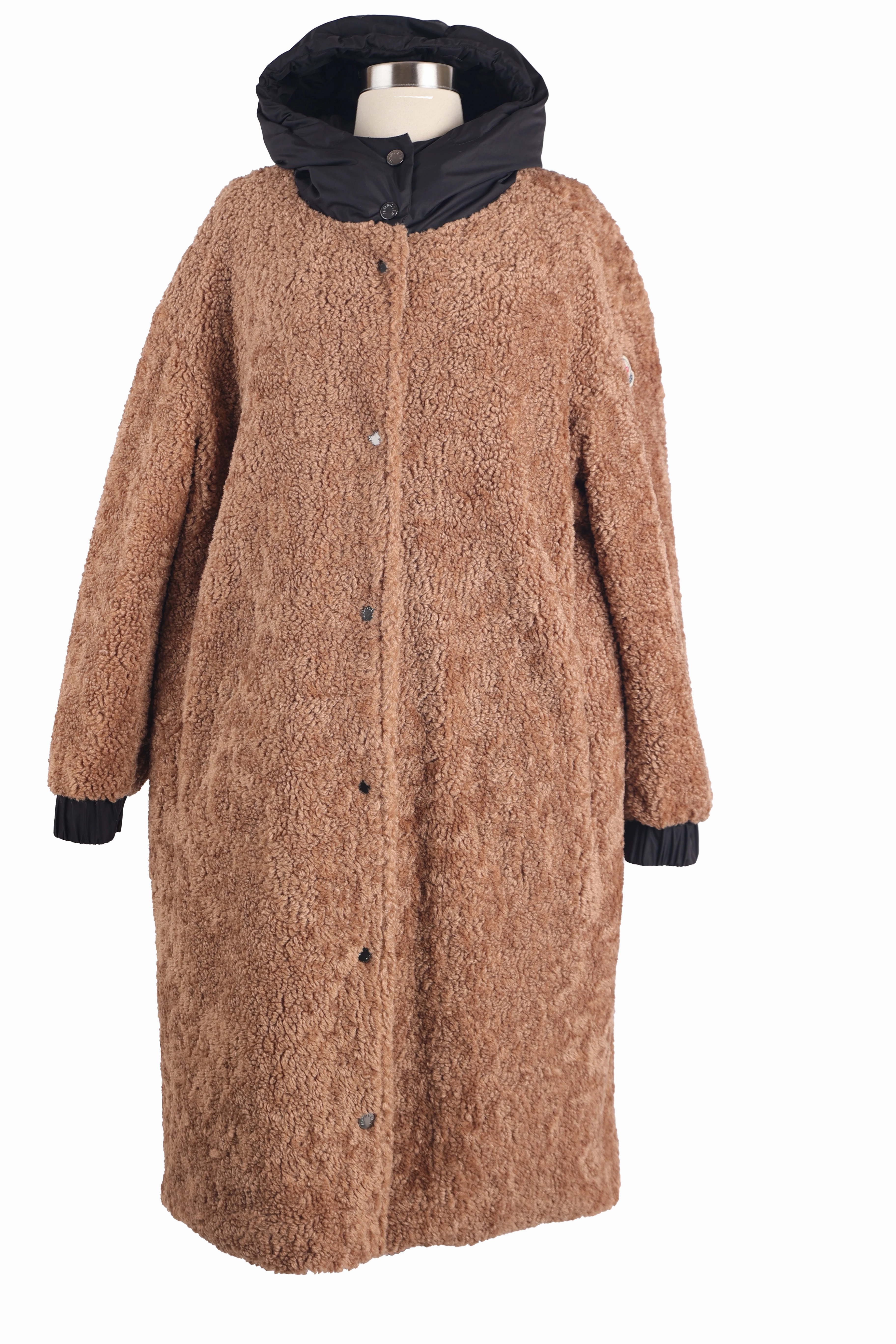 Anti Slip Cuffs Collapsible Packable Style Bernache Reversible Shearling Coat