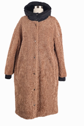 Anti Slip Cuffs Collapsible Packable Style Bernache Reversible Shearling Coat