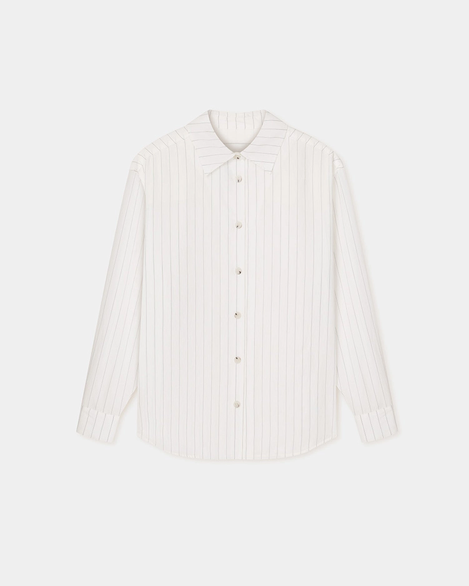 Fryda - Striped Shirt - White Cool Comfort ethical fashion