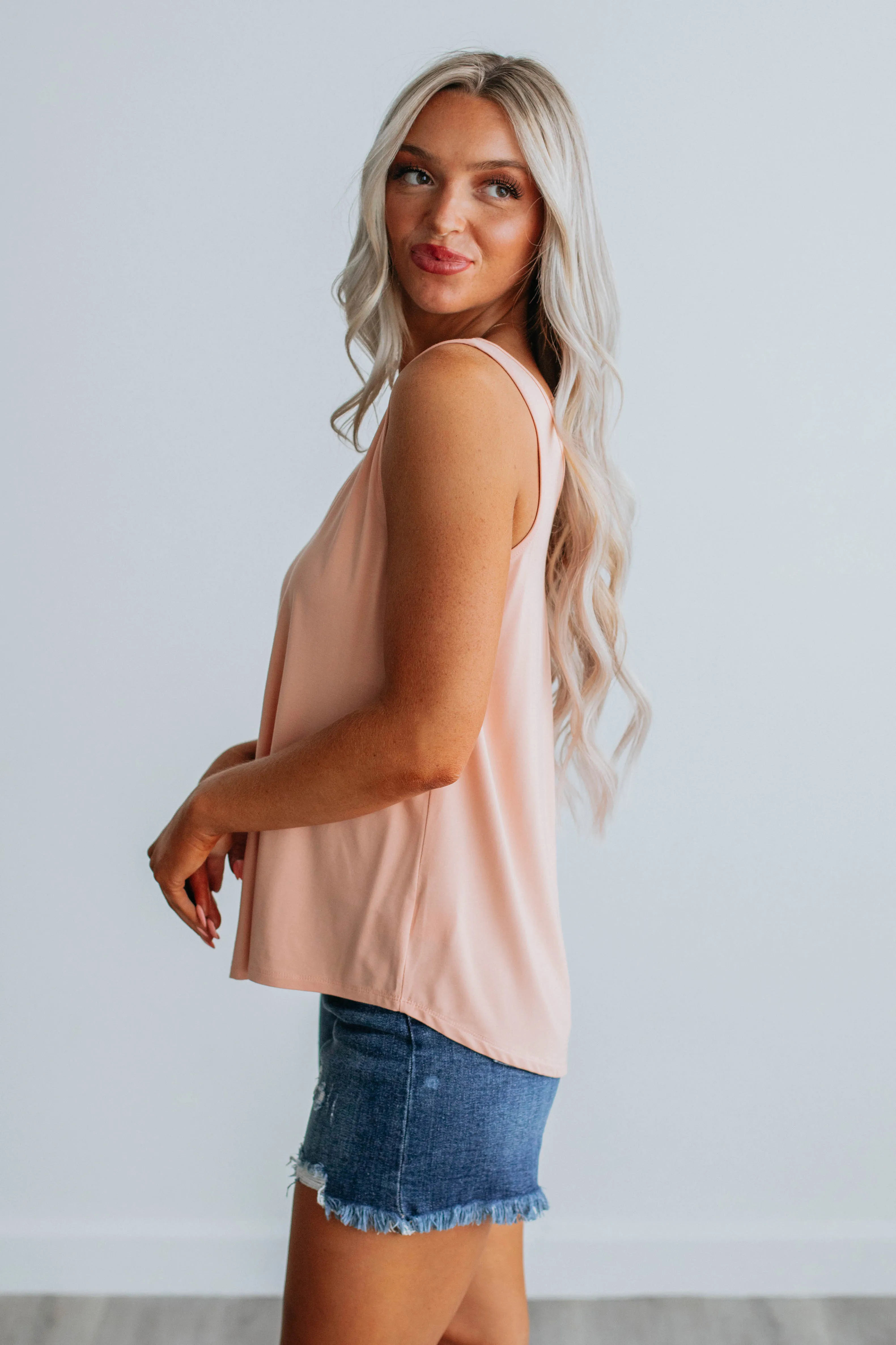 Linley Basic Tank - Peach Agile Quick Release Fabric