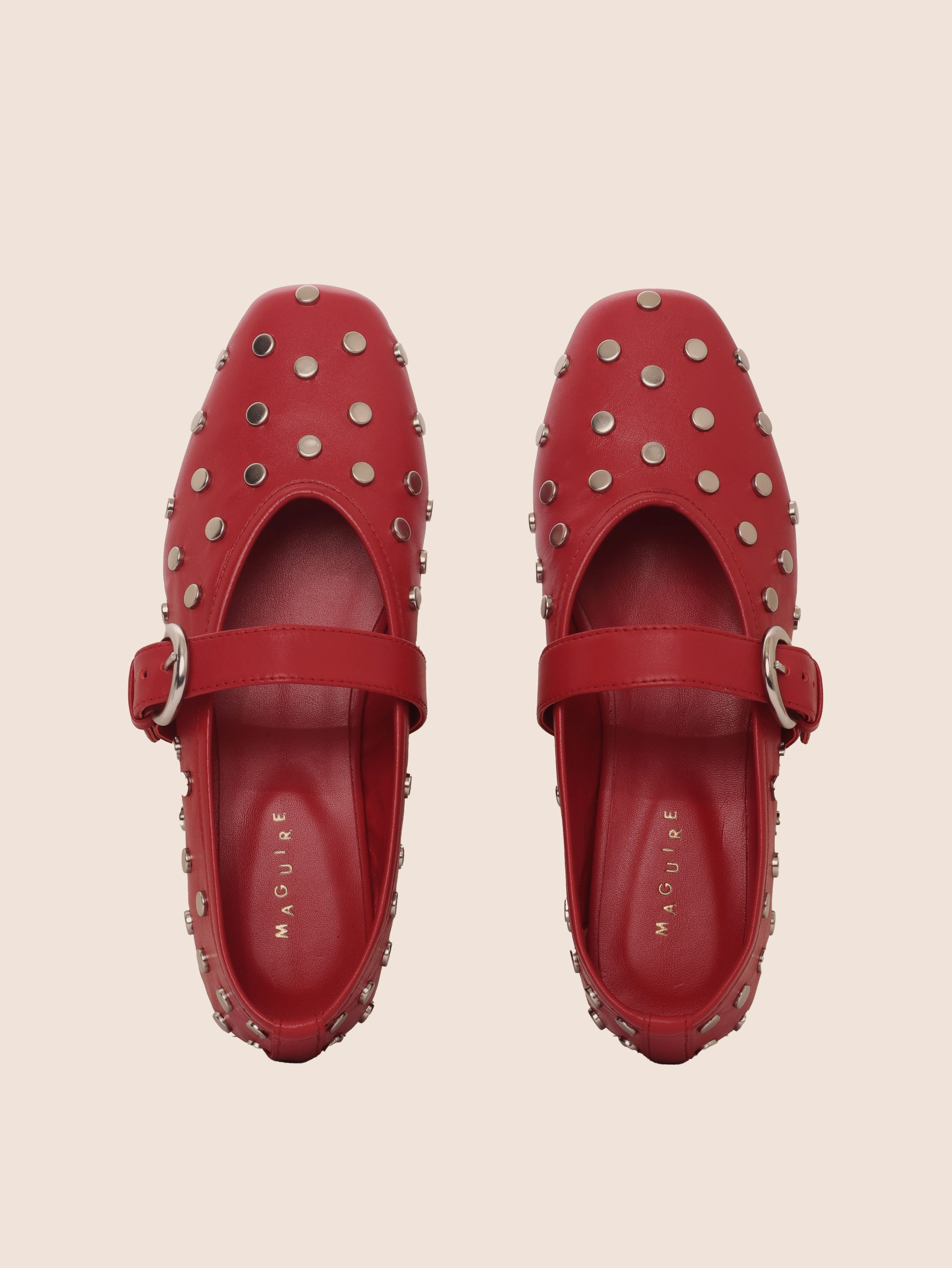 Aveiro Cherry Stud Ballerina Dock Style
