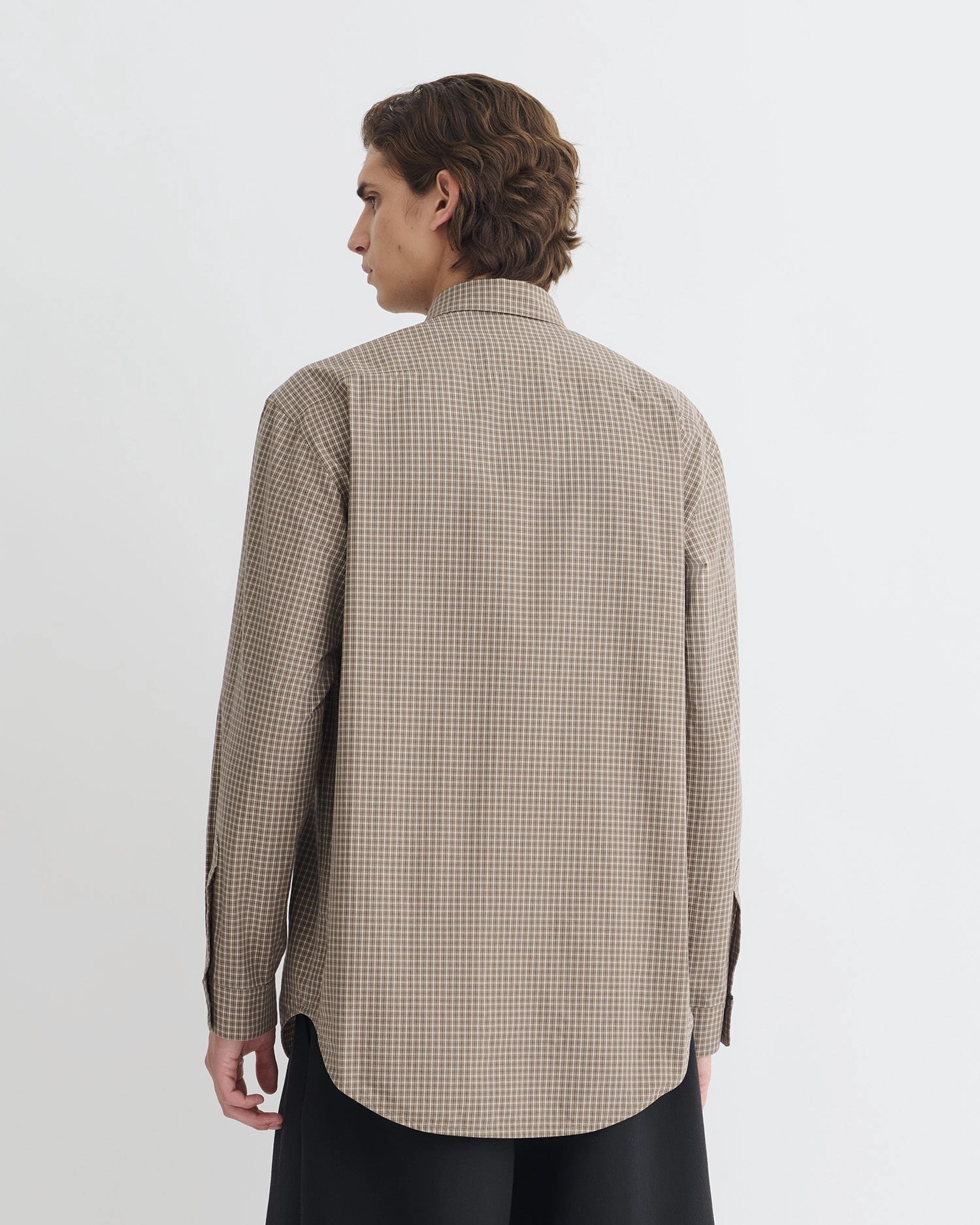 Najib - Checked Shirt - Brown/Creme Comfort Fit Road Trip Ready