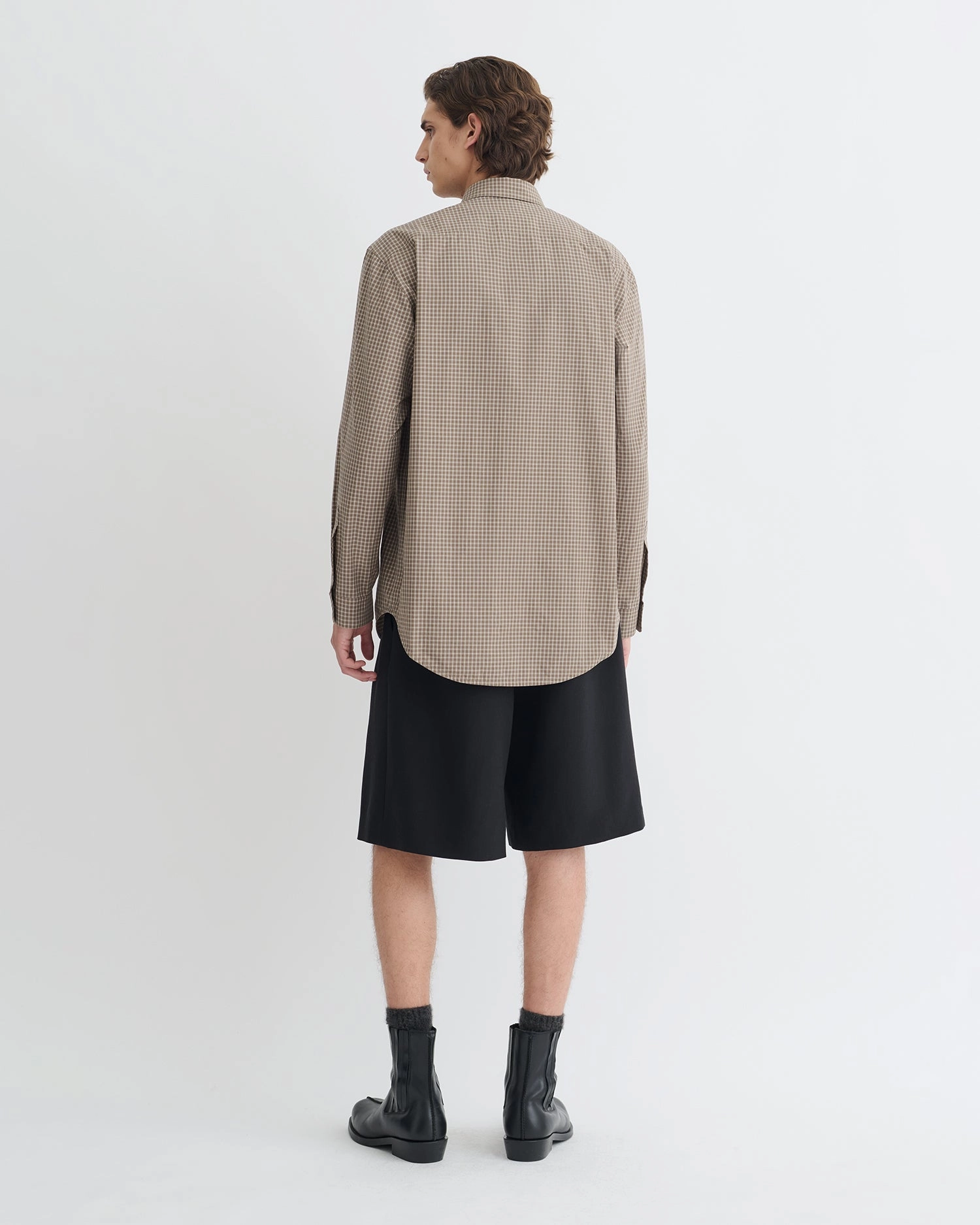 Najib - Checked Shirt - Brown/Creme Active Lifestyle